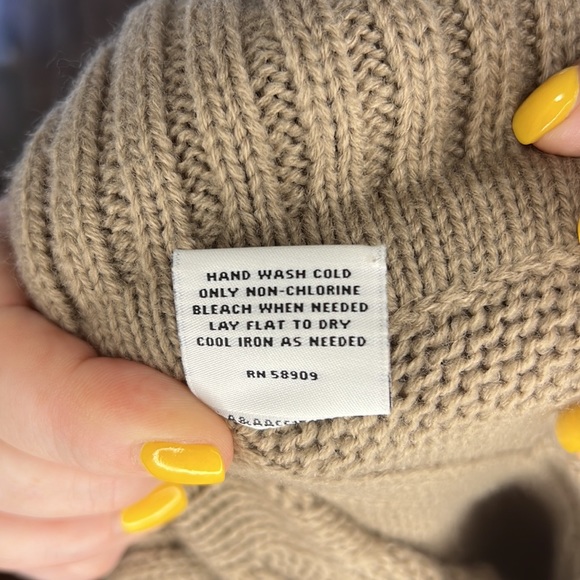 ANNA & AVA Cable Knit Sweater Poncho with Buttons - Picture 6 of 6